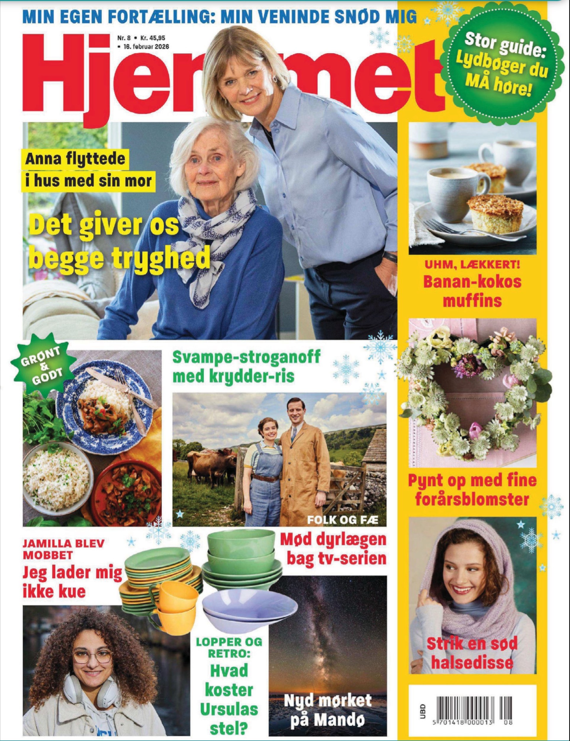 Forsiden af Hjemmet nr. 8, 16. februar 2026, med omtalen Nyd mørket på Mandø