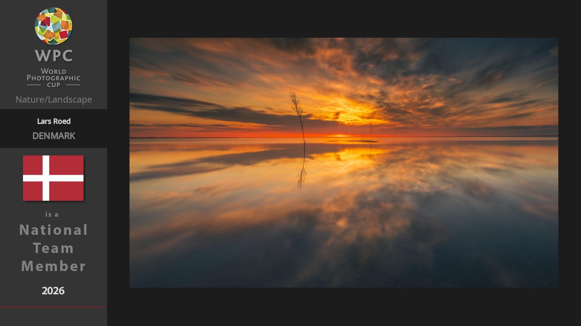 Lars Roed på det danske landshold ved World Photographic Cup 2026 i kategorien Nature/Landscape